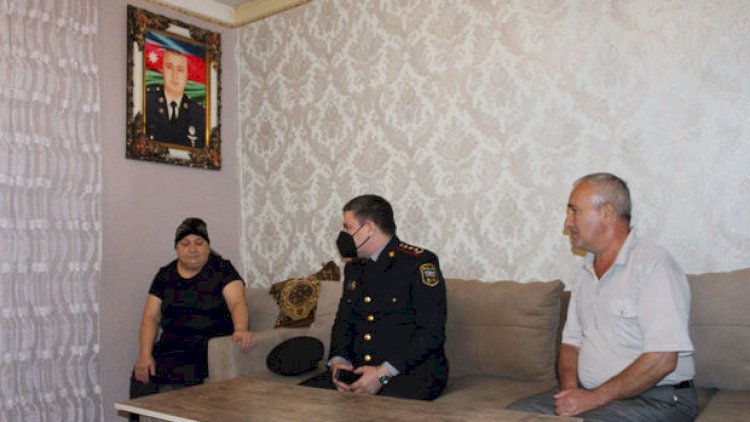    Qaxda polis şəhid ailələrini ziyarət etdi - Fotolar   
