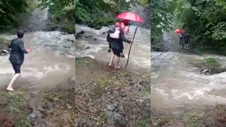    Uşağını məktəbə belində aparan ata danışdı   