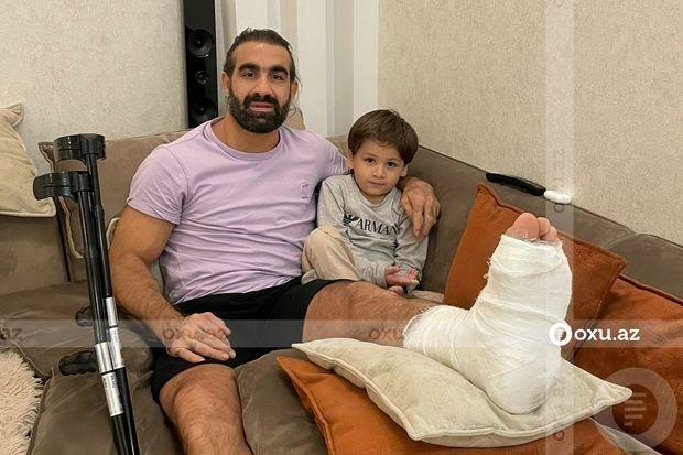 Rafael Ağayevin ayağı sındı – Foto  