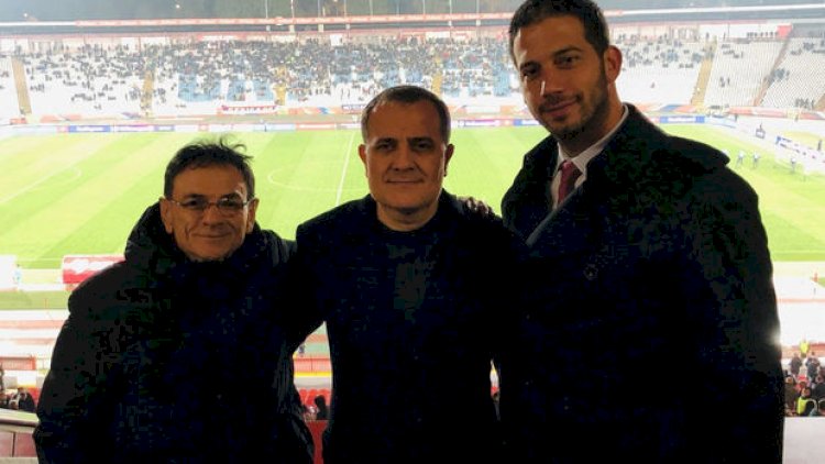    Azərbaycanlı nazirlər Serbiya ilə oyunu izlədi   