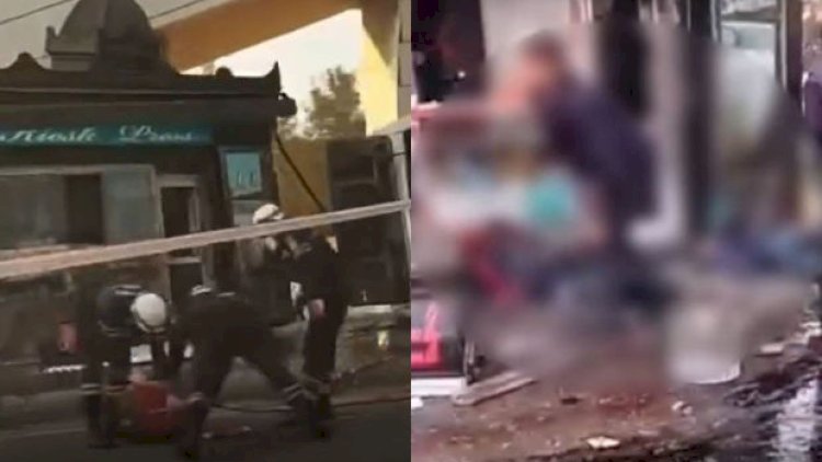    Bakıda dəhşətli qəza baş verən yerdən yeni görüntülər - VİDEO   