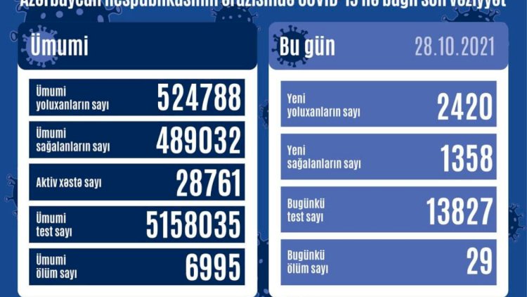    Azərbaycanda yoluxanların sayı yenə artdı   - 29 nəfər öldü