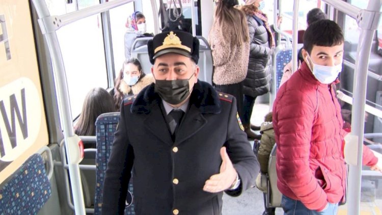    Polis maska taxmayan sürücü və sərnişinləri cərimələdi   