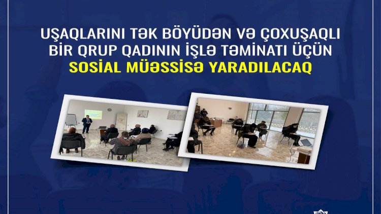    Uşaqlarını tək böyüdən qadınlar üçün sosial müəssisə yaradılacaq   
