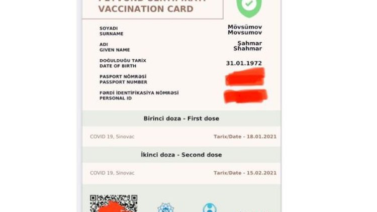    Koronavirus sertifikatlarının etibarlılıq müddəti müəyyənləşdi   