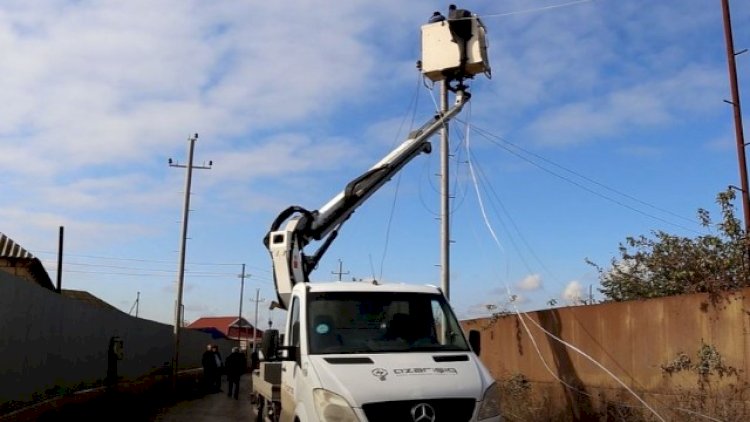    Azərbaycanda bu kəndin elektrik şəbəkəsi tam yenilənir   - Video