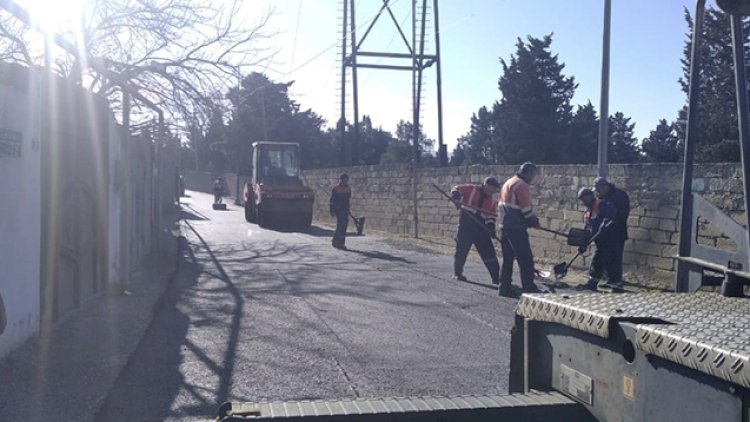    Suraxanıda məhəllədaxili yollar asfaltlanır   - Fotolar