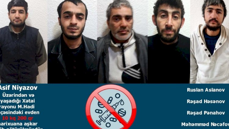    Polis narkotacirləri divara qısnadı: 5 nəfər tutuldu   