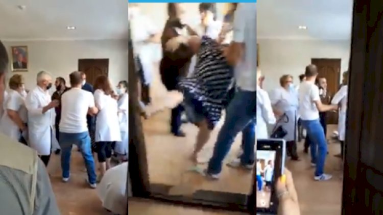    Bakıda dəhşət: Xəstə özünü baş həkimin otağından atmaq istədi   - Video