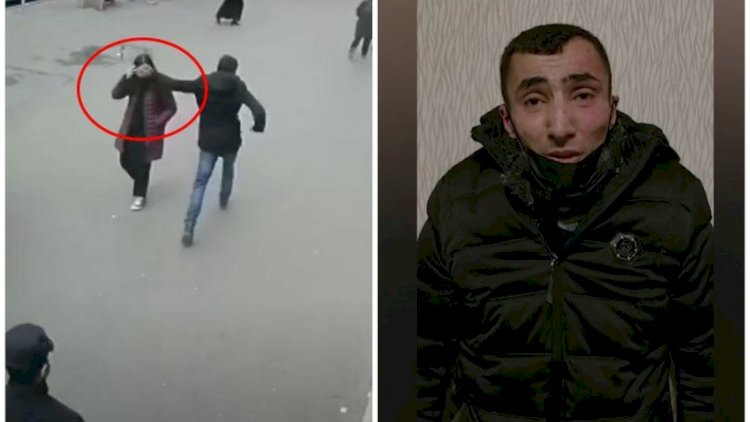    Bakıda küçədə qızları döyən şəxs tutuldu   - Video
