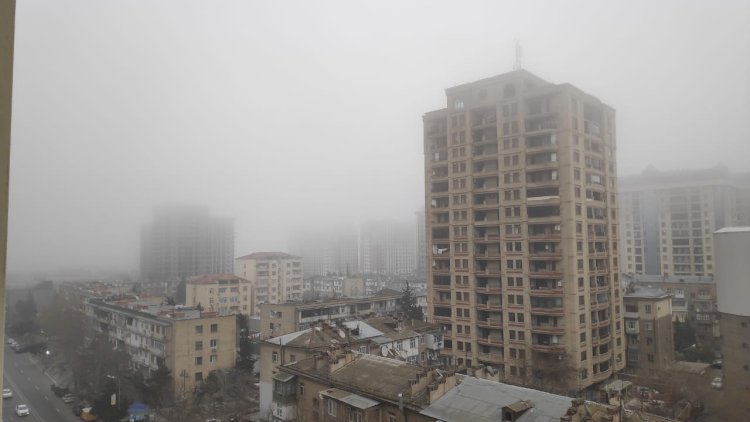    Bakıda güclü duman var - Foto   
