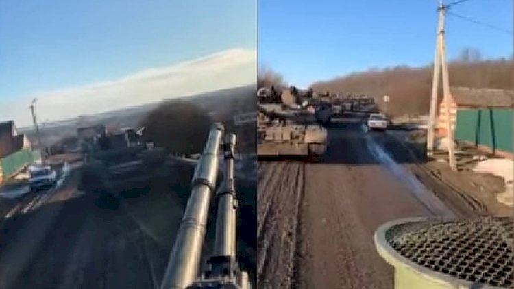    Rus tankları Ukraynaya belə girdi   - ANBAAN VİDEO