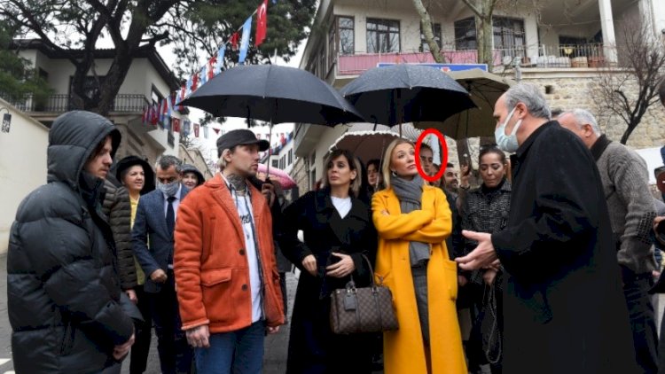    Mədəniyyət nazirinin xanımı polisə çantasını daşıtdırdı - FOTOLAR   
