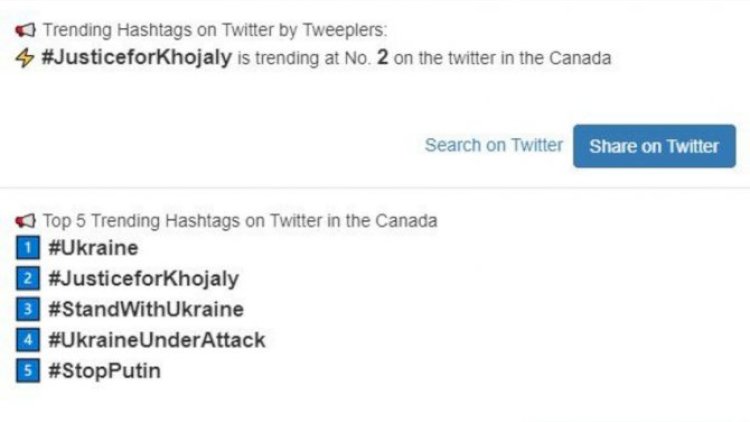    “Twitter”də Xocalı ilə bağlı həşteq dünya trendində birinci oldu - Fotolar   