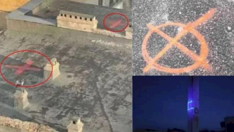    Kiyev binalarının damlarında qırmızı “sirli“ işarələr: Bunu kim edir?   