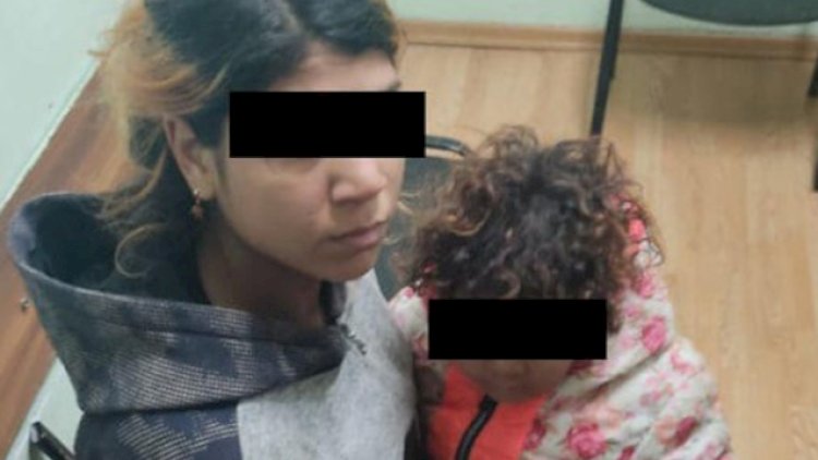    Körpə bacısını diləndirən qadın saxlanıldı - Foto   