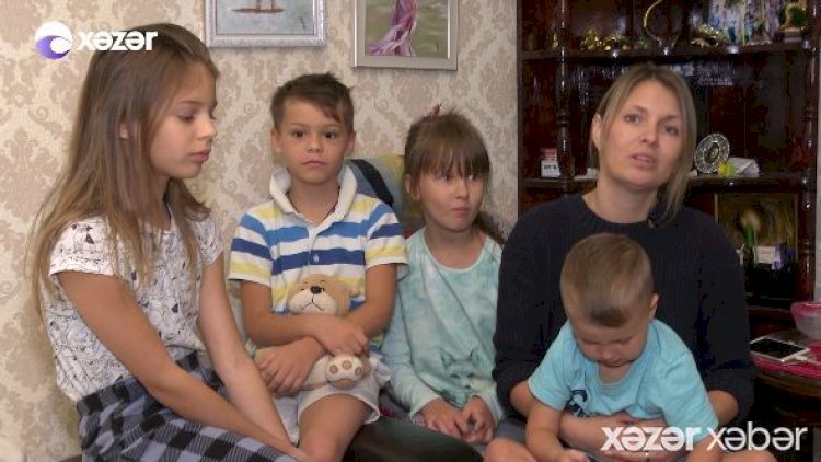    Ukraynalı qadın övladları ilə birlikdə Azərbaycana sığınıb - Video   