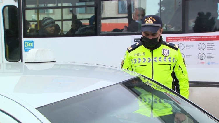    Polis reyd keçirdi: Maska taxmayanlara cərimə yazıldı - VİDEO   