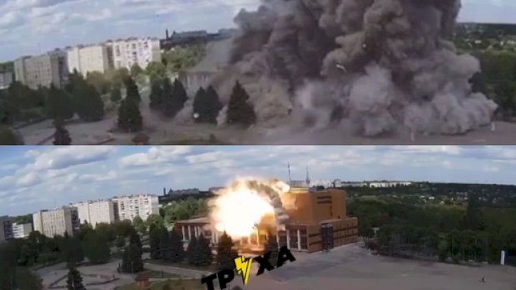    Ruslar Xarkovda Mədəniyyət evini bombaladı   