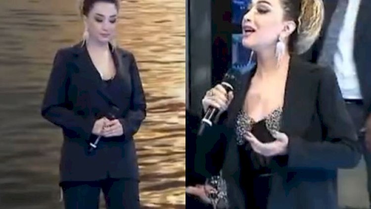    Azərbaycanlı müğənninin sinə dekoltesinə görə ifasını yarımçıq kəsdilər – VİDEO   