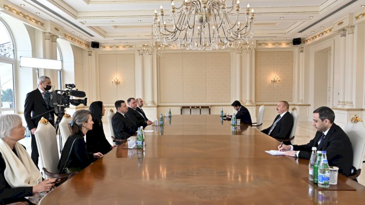    İlham Əliyev Estoniya parlamentinin sədrini qəbul etdi   