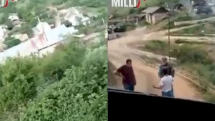    Ermənilər Azərbaycan maşınlarının hərəkətinə maneə yaratdı - Video   