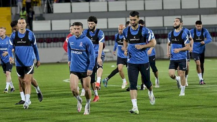    Millimizin Slovakiya ilə matç öncəsi məşqə çıxdı - Fotolar   