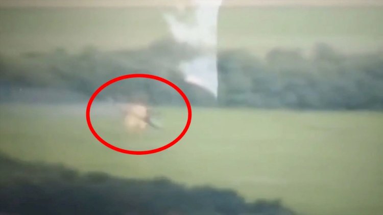    Ukraynalı döyüşçülər rusların daha bir helikopterini vurdu   - VİDEO