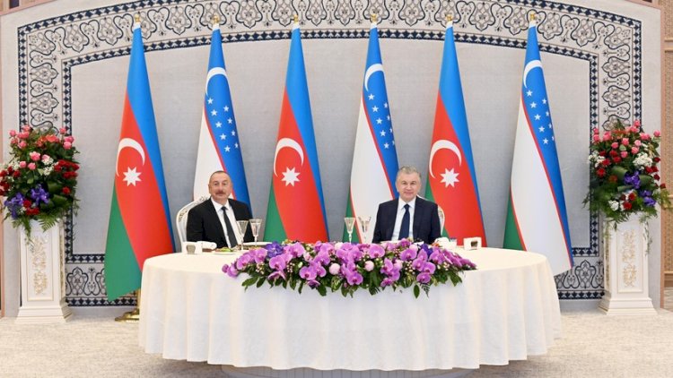    Şavkat Mirziyoyev Prezident İlham Əliyevin şərəfinə qəbul təşkil etdi   