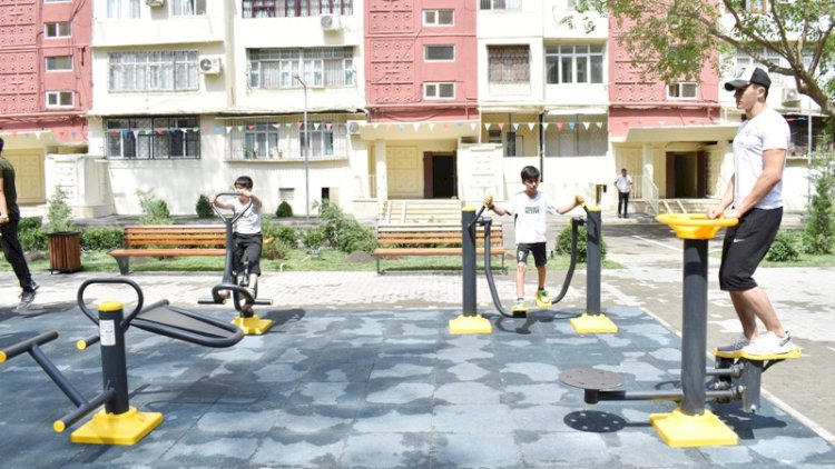    Bakıda daha bir həyət abadlaşdırıldı - FOTOLAR   
