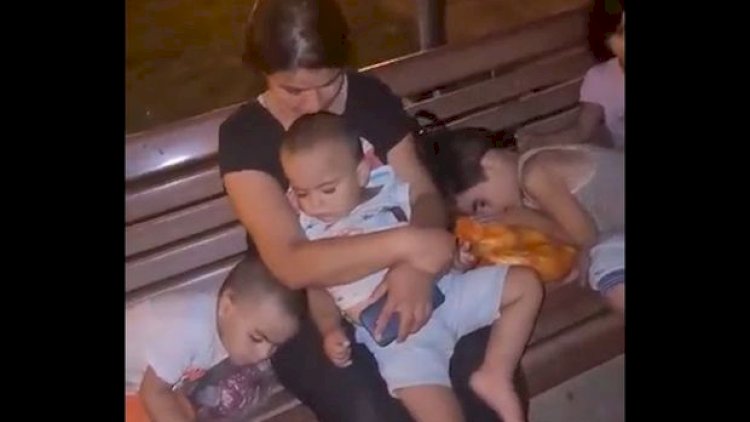    Döyülən qadın uşaqları ilə evdən qaçıb Sumqayıtda parkda gecələyir - Video   