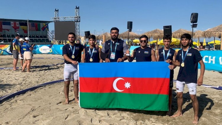    Azərbaycanın çimərlik güləşi üzrə komandası Avropa çempionu oldu   