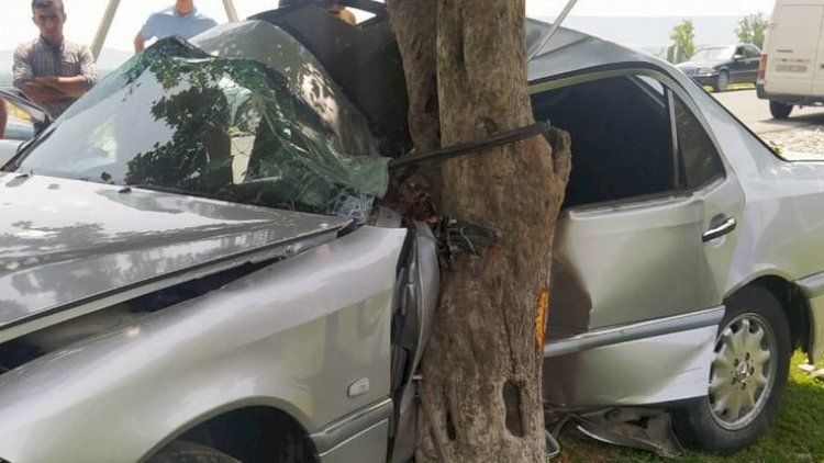    “Mercedes” ağaca çırpıldı - Ölən var   