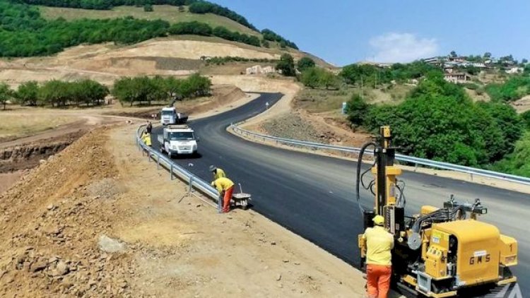    Laçın şəhərinə daxil olmadan yeni avtomobil yolunun tikintisi yekunlaşır - Fotolar   