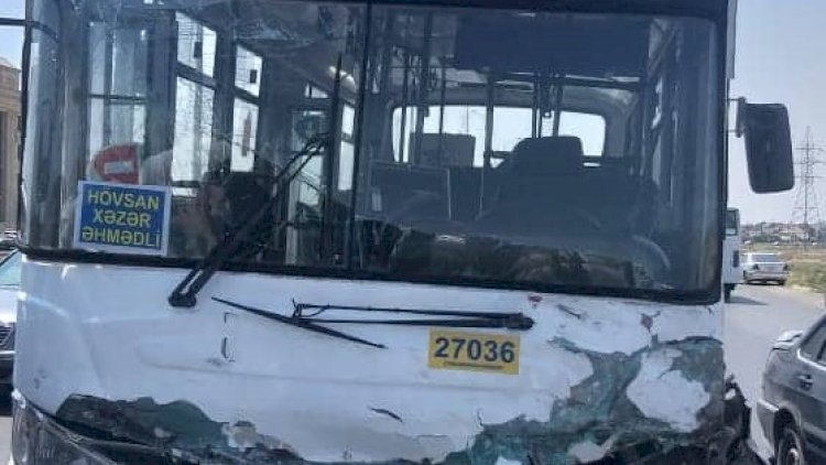   Bakıda avtobus QƏZAYA DÜŞDÜ - Xəsarət alan var   