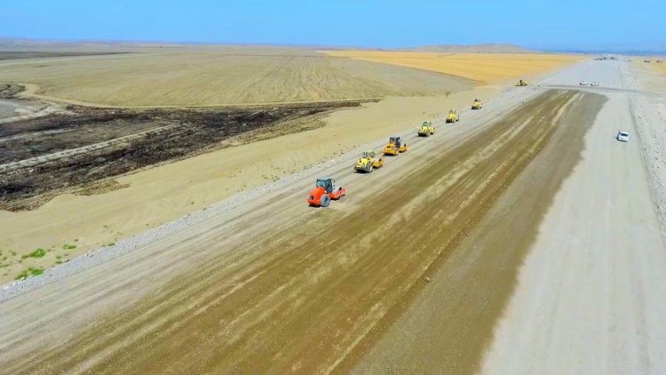    Horadizdən Ağbəndə çəkilən yeni yol - VİDEO   