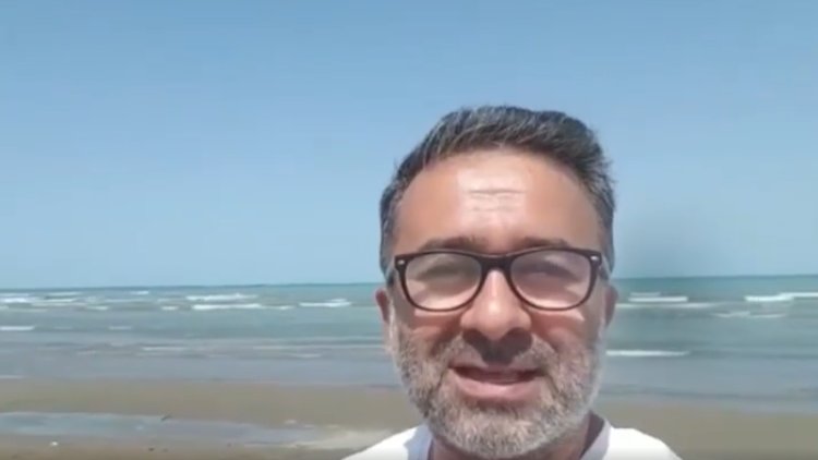    Tahir İmanov çimərlikdə elə görüntüləri çəkdi ki... - Video   