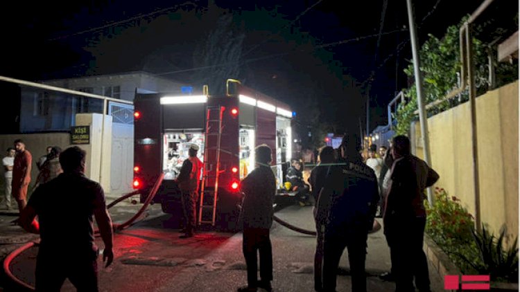    Bakıda yataqxanada yanğın oldu - Fotolar   