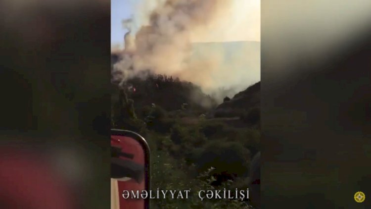    Ermənilərin yandırdığı Laçından son görüntülər   - VİDEO