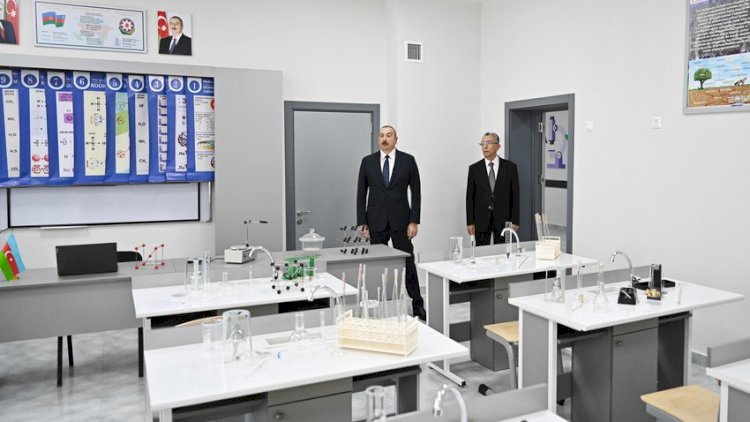    Prezident Bakıda tikilən yeni məktəbdə   - Fotolar