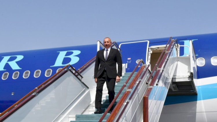    İlham Əliyev Özbəkistana getdi   - FOTO