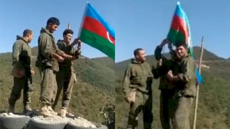    Daha bir strateji yüksəklikdə Azərbaycan bayrağı dalğalanır - Video   