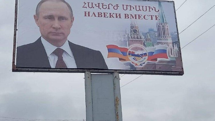    Putinin şəkilləri İrəvan küçələrindən yığışdırıldı   