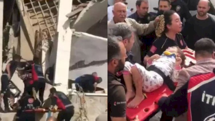    Türkiyədə yaşayış binası çökdü, insanlar dağıntılar altında qaldılar   - Video