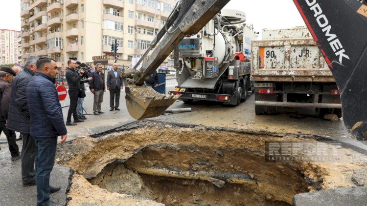    Yeni Yasamalda qəza: Hadisə yerində təmir işləri gedir   