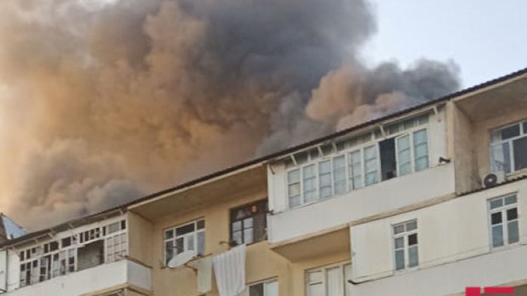    Bakıda yaşayış binasında yanğın oldu   