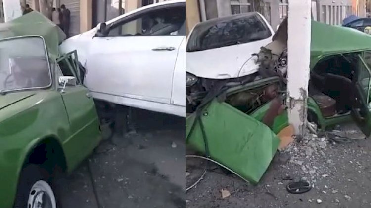   Gəncədə ağır qəza: “Hyundai” yol kənarında dayanmış VAZ-a çırpıldı - Video   