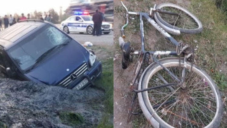    Ucarda avtomobil velosipedçini vuraraq öldürdü - Fotolar   