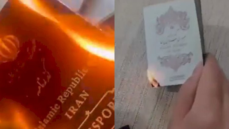    İranda xalq pasportlarını yandırır - Video   