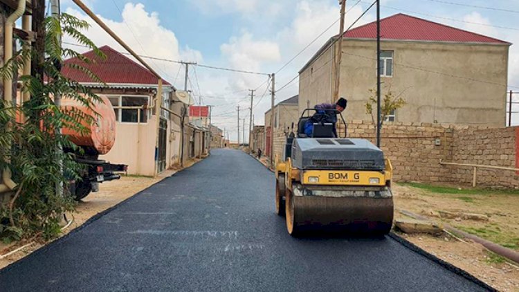    Suraxanıda növbəti küçə asfaltlandı   - Fotolar